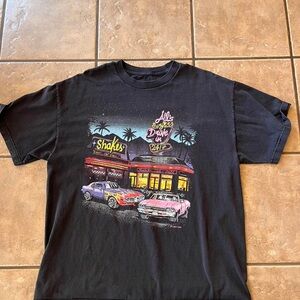 Cyrus Black Retro Diner Graphic Tee